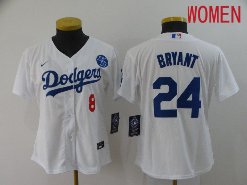 Women Los Angeles Dodgers #24 Bryant White Nike 2020 Game MLB Jerseys1